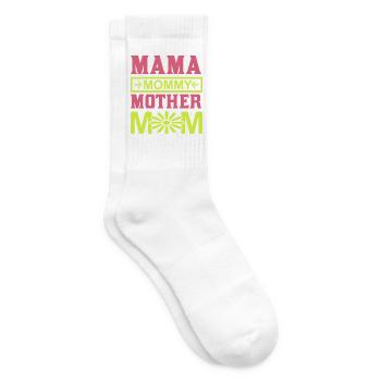 Mama Mommy Mother Mom Cute Motherhood Gift Shirt - Tennis socks - white - Right