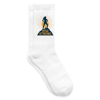 Rise Strong Sonnenaufgang Mut - Tennissocken - Weiß - Rechts