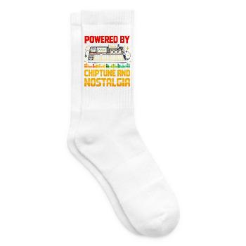 Angetrieben von Chiptune | Retro Nostalgie - Tennissocken - Weiß - Rechts