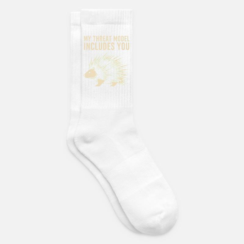 My Threat Model Includes You – Stachelschwein - Tennissocken - Weiß