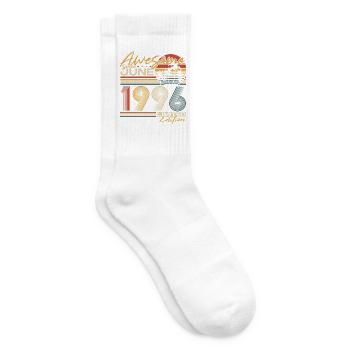 June 1996 Vintage Birthday Vintage Gift - Tennis socks - white - Right