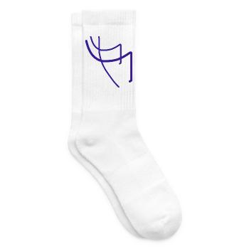 Purple Lines Design artistique abstrait : Abstract R - Chaussettes de tennis - blanc - Droite