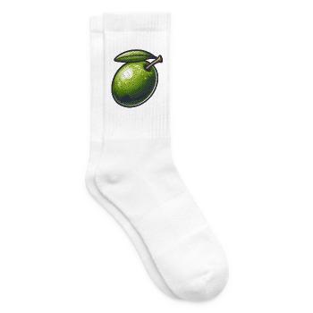 Olivgrüner Vintage-Geist - Tennissocken - Weiß - Rechts
