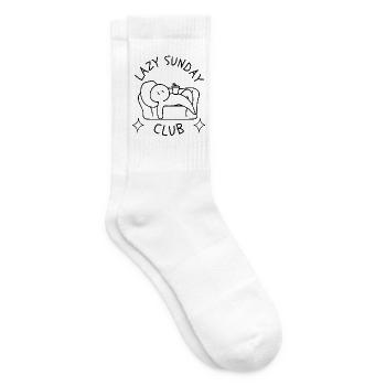 Lazy Sunday Club Couch Potato Weekend Vibes - Tennissocken - Weiß - Rechts