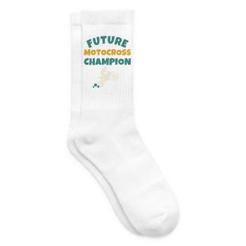 Future Motocross Champion Kinder - Tennissocken - Weiß - Rechts