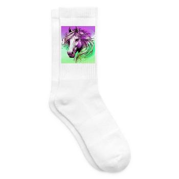 Pferd - Tennissocken - Weiß - Rechts