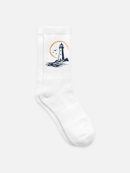 Hirtshals Leuchtturm – Dänische Küste - Tennissocken - Weiß