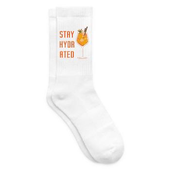 Bleib hydriert – Spritz-Cocktailparty - Tennissocken - Weiß - Rechts