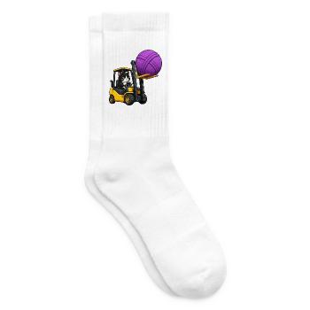 Gabelstapler-Katzenzieher Wollknäuel - Tennissocken - Weiß - Rechts