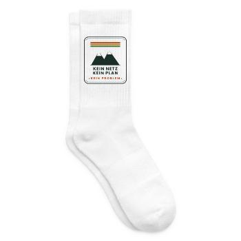 Kein Netz. Kein Plan. Kein Problem. - Tennissocken - Weiß - Rechts