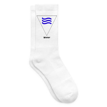 Wasser Element Symbol Alchemie Wicca - Tennissocken - Weiß - Rechts