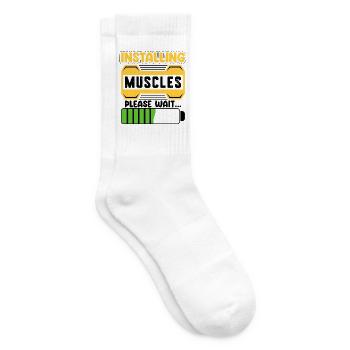 Installing Muscles Please wait Bodybuilding Mann - Tennissocken - Weiß - Rechts