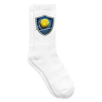 Tennis Shield Emblem - Tennissocken - Weiß - Rechts