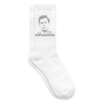 Ludwig Wittgenstein ASCII-Porträt - Tennissocken - Weiß - Rechts