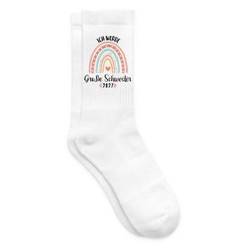Ich Werde Große Schwester 2027 Große Schwester - Tennissocken - Weiß - Rechts