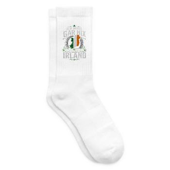 ich muss gar nix ich muss nur nach irland - Tennissocken - Weiß - Rechts