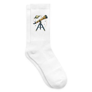 Retro Backyard-Teleskop - Tennissocken - Weiß - Rechts