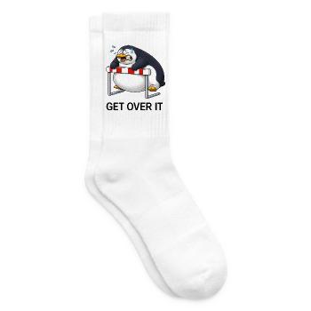 Süßer Pinguin Cartoon lustig Hürdenlaufen - Tennissocken - Weiß - Rechts