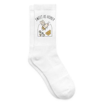 Süß wie Honig Bienenmotiv - Tennissocken - Weiß - Rechts
