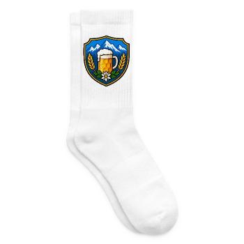 Bier Schild Emblem - Tennissocken - Weiß - Rechts