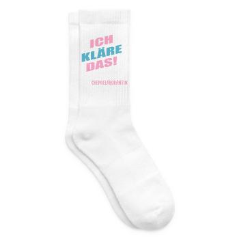 Chemielaborantin Abwasser_Proben - Tennissocken - Weiß - Rechts