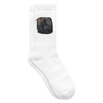 Sensenmann mit Laterne - Tennissocken - Weiß - Rechts