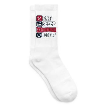 Eat Sleep Rhönrad Repeat - Tennissocken - Weiß - Rechts