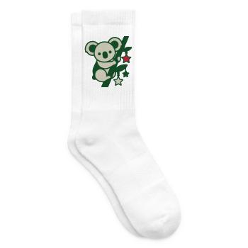 Koalabaer Silhouette Logo - Tennissocken - Weiß - Rechts