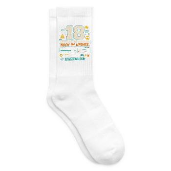 18 Geburtstag Volljährig Gaming Geschenk Humor - Tennissocken - Weiß - Rechts