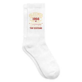 70. Geburtstag Mann Frau 70 Jahre Deko 1956 - Tennissocken - Weiß - Rechts