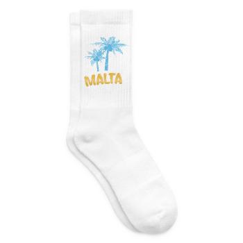 Geschenk für Malta - Tennissocken - Weiß - Rechts