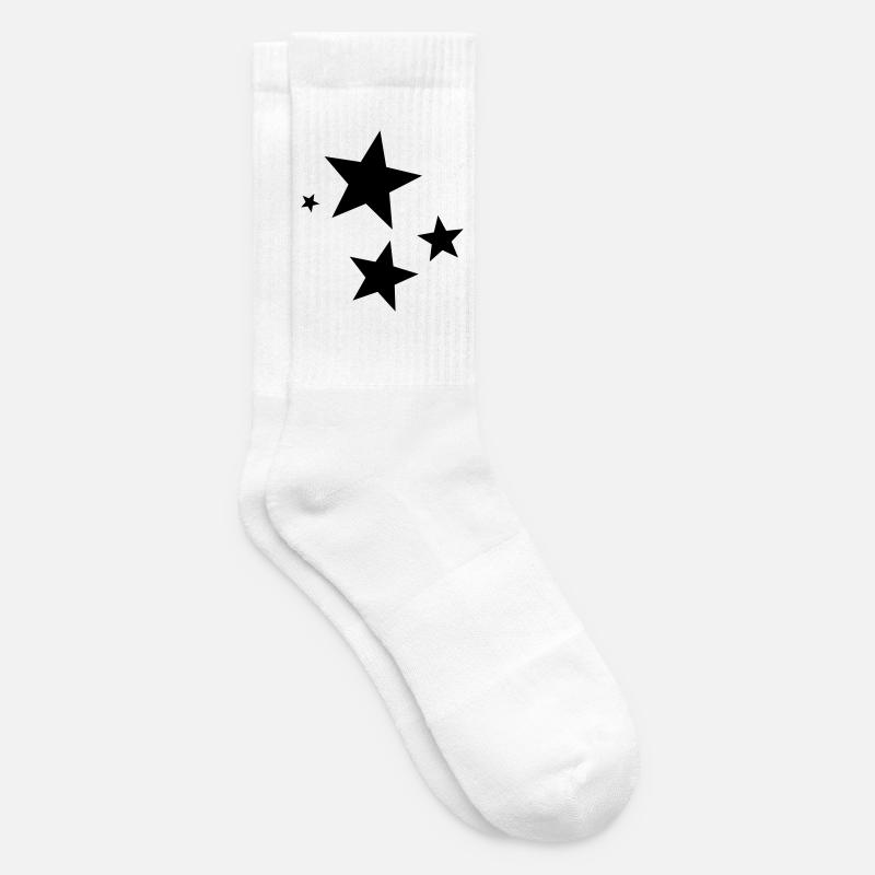 Sterne Punkte - Tennissocken - Weiß