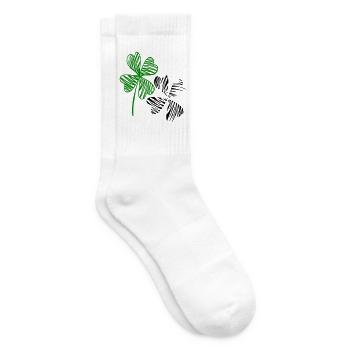 Shamrocks, happiness - Tennis socks - white - Right