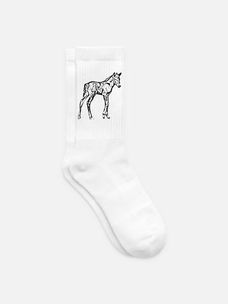 Pferde T-shirt Geschenk Reiter - Tennissocken - Weiß
