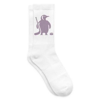 Minimalistische Pinguin Eishockey Silhouette - Tennissocken - Weiß - Rechts