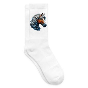 Pferd - Tennissocken - Weiß - Rechts