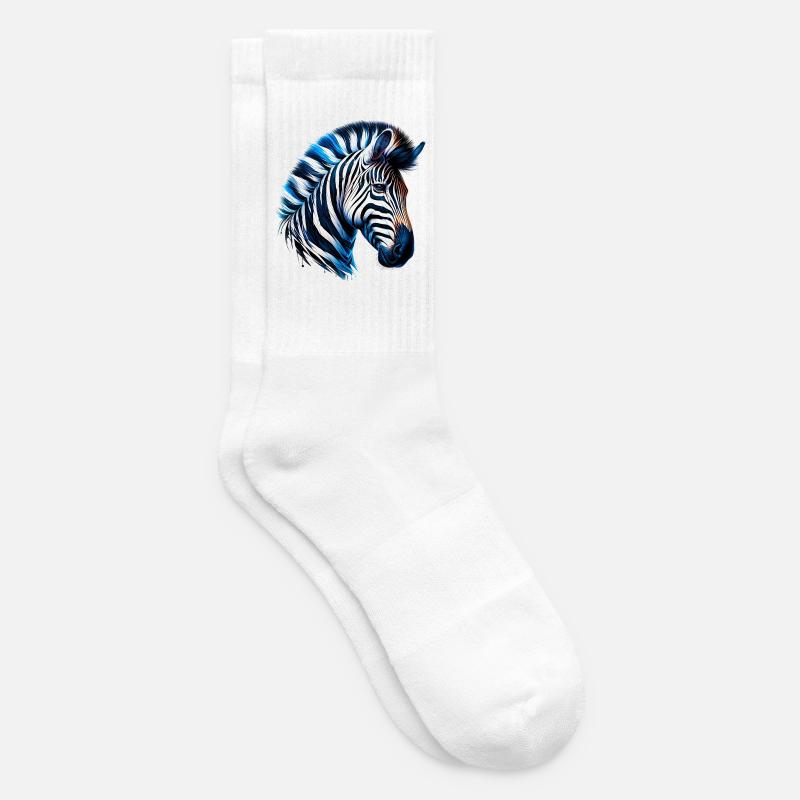 Zebra - Tennissocken - Weiß