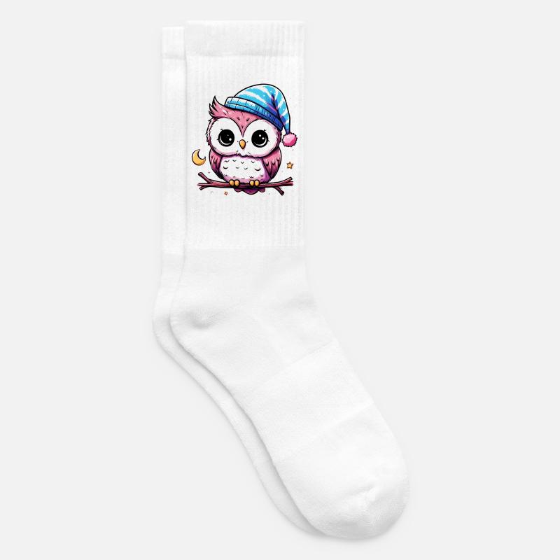 Eule - Tennissocken - Weiß