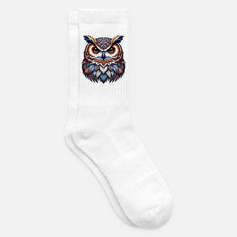 Eule - Tennissocken - Weiß