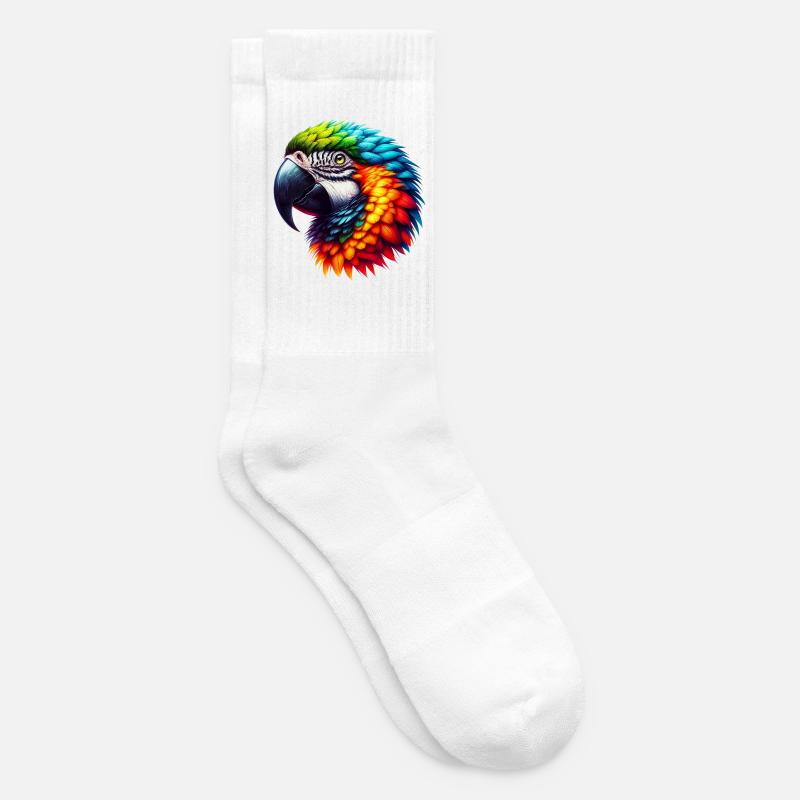 Papagei - Tennissocken - Weiß