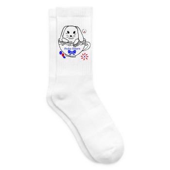 Osterhase Frohe Ostern - Tennissocken - Weiß - Rechts