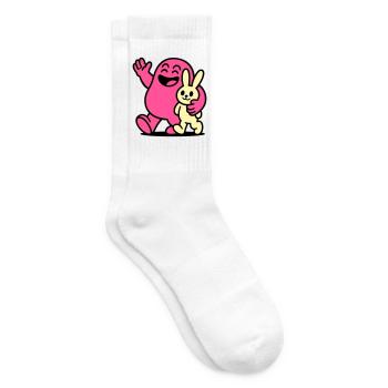 Heureux amis ! - Chaussettes de tennis - blanc - Droite
