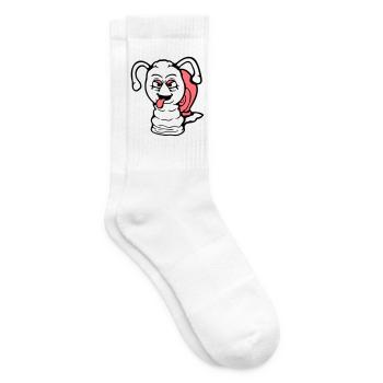 snail naughty tongue sticking out nasty small cool - Tennis socks - white - Right