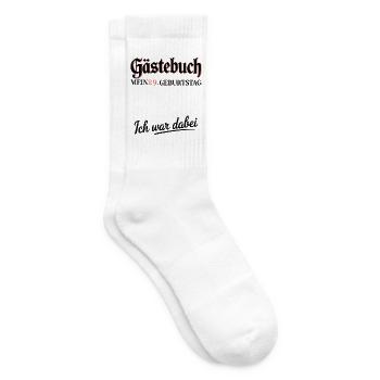 Gästebuch 29. Geburtstag – Ich war dabei Shirt - Tennissocken - Weiß - Rechts