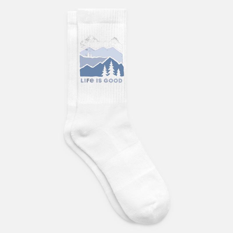 Berglandschaft Lebensfreude - Tennissocken - Weiß