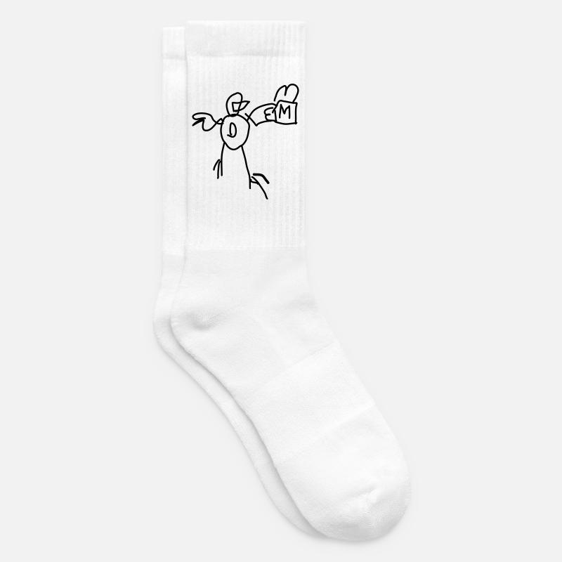 Duck with Fastfood Menu - Tennissocken - Weiß