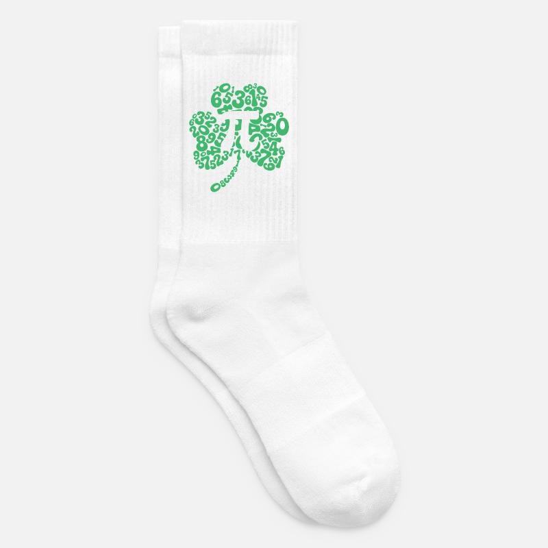 Symbole du trèfle Pi, jour de la Saint-Patrick - Chaussettes de tennis - blanc