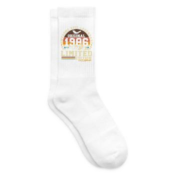 1986 Jahrgang 40. Geburtstag Retro Geschenk - Tennissocken - Weiß - Rechts