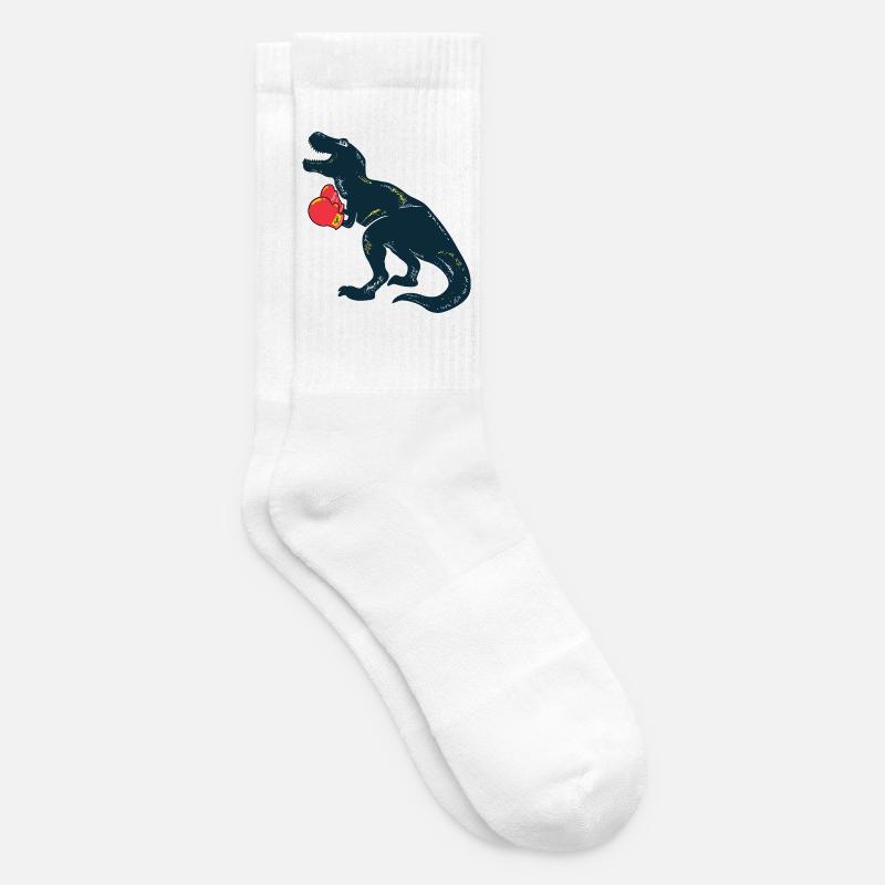 Dino Boxer Rex - Tennis socks - white
