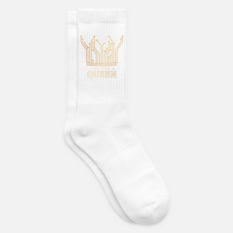 Code Like a Queen - Tennis socks - white